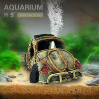 Livraison rapide aquarium accessoires résine bateau ornements avec barboteur pour la décoration d'aquarium