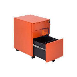 Meuble de rangement mobile en acier à 3 tiroirs avec serrure à combinaison - Rangement modulaire durable - Product Image 1