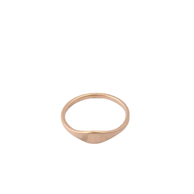 Cold Wind Style Rings - Simple and Smooth Gold Plated Titanium Steel Rings for Men