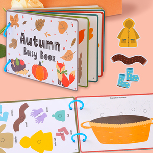 <span class=keywords><strong>Livre</strong></span> sensoriel Montessori pour enfants, <span class=keywords><strong>livre</strong></span> d'activités éducatif et écologique, idéal pour les voyages printemps-<span class=keywords><strong>été</strong></span>-automne-hiver - Product Image 4