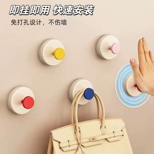 Colorful Suction Cup Multi-Funcationl Single-Tier Strong Load-Bearing Seamless PP Bathroom <b>Hook</b> - Product Image 4