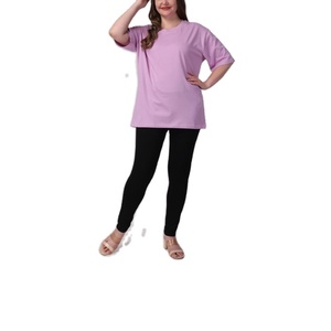 T-shirts surdimensionnés pour femmes de grande taille doux et respirant conception d'impression personnalisée broderie logo décoration court fournisseur BD - Product Image 3