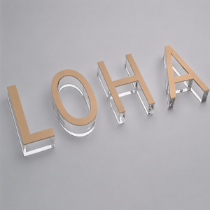 Custom <b>Acrylic</b> Cut-<b>Letter</b> Signage for Office Lobby Reception 3D Raised <b>Letter</b> Wall Sign - Product Image 3
