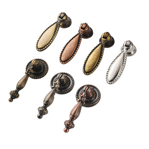 Antique Style Zinc Alloy Oval Furniture Handle <b>Drawer</b> Pull Durable Chinese Design - Product Image 5