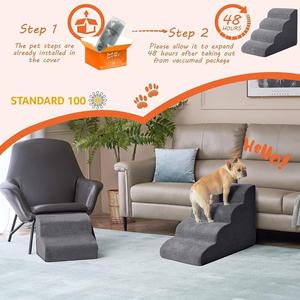Wholesale Non-Slip Pet Ramp Pet Ladder Small <strong>Dogs</strong> Cat Bunk Sofa Slope Sponge <strong>Steps</strong> for High <strong>Bed</strong> - Product Image 5