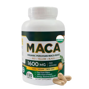 מפעל אספקת הסיטונאי הטוב ביותר תוסף תזונה אורגני maca ginsg עבור האדם תומך אנרגיה עם תווית פרטית - Product Image 1