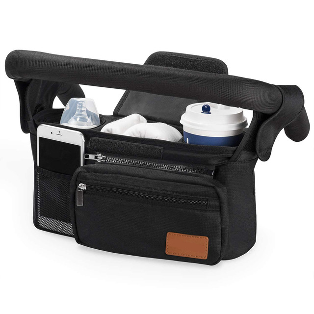 Multi-functional Universal Waterproof Portable Durable Baby Nappy Caddy Bag Stroller Organizer with Insulated Cup