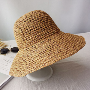 Sombreros <span class=keywords><strong>de</strong></span> Pescador Plegables <span class=keywords><strong>de</strong></span> Ala Ancha Hechos a Mano <span class=keywords><strong>de</strong></span> Ganchillo, Protección UV <span class=keywords><strong>para</strong></span> Verano, Sombreros <span class=keywords><strong>de</strong></span> Paja Plegables <span class=keywords><strong>para</strong></span> Exteriores, Venta al por Mayor - Product Image 3