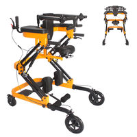 Déambulateur de rééducation professionnel, entraîneur de marche, double support à vérin à gaz, pliable, anti-basculement, charge 150 kg, pour adultes de grande taille, CE HEDY/GT03