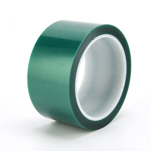 Ruban adhésif PET vert résistant aux hautes températures -40~+220°C, directement de l'usine, pour applications de peinture en spray isolante au silicone - Product Image 1