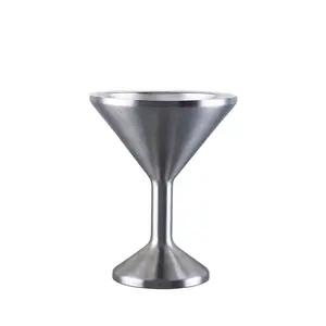 Bicchiere isolato temperatura per ogni esterno, Picnic, a bordo piscina, spiaggia e Patio13oz acciaio inox Martini vetro