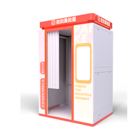 Cabina de Fotos Portátil Personalizada con Pantalla Táctil, Compatible con Cámaras, Impresión Autoservicio, NFC y Wi-Fi, Ideal para Fiestas
