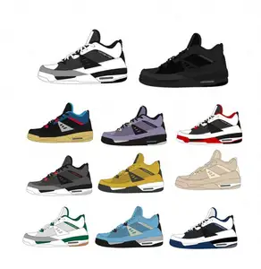 Vente en gros de chaussures tendance rétro 4 styles personnalisées baskets chaussures de basket-ball originales pour hommes et femmes