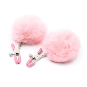 Ensemble de pinces à tétons Plume & Clochette, Bijoux de stimulation BDSM, Pompons et attaches de tétons réglables pour jeux sensoriels en couple - Product Image 2