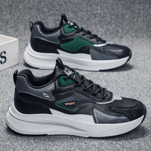 Zapatos Casuales para Hombre 2025, Zapatos Deportivos de Cuero de Alta Calidad, Estilo Chunky, con Cordones, para Correr y Caminar - Product Image 3