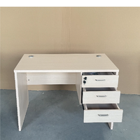 Bureau d'ordinateur pour la maison avec armoire de rangement à 1-3 niveaux et tiroir, table de travail pour ordinateur portable en bois clair pour petit espace