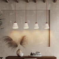 Lustre suspendu moderne du milieu du siècle, en ciment naturel, style Wabi Sabi, pour restaurant, hôtel, salle à manger
