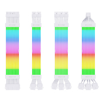 SNOWMAN PC Argb Câble d'extension 30cm Length2x8pin GPUCable Ordinateur Gaming Case PSU Wire Argb PCIE 5V 3Pin Synchronisé (2x8pin)