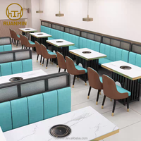 Tables de restaurant en gros bon marché d'usine Ensembles de chaises Canapés de stand à cadre en métal noir Chaises de cafétéria pour école de restauration rapide