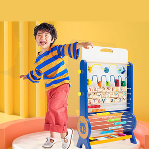 Ábaco Digital Educativo, Juguetes de Aprendizaje, Pizarra de Dibujo de Madera de Doble Cara, Caballete de Juguete, Juguete de Pintura - Product Image 4