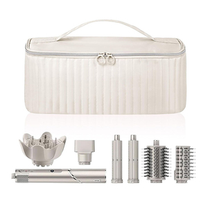 Sac de rangement matelassé de luxe léger pour fer à friser et accessoires de sèche-cheveux, double couche avec fermeture éclair, idéal pour les voyages - Product Image 1