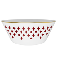 Service de table de luxe en porcelaine fine rouge et or, motif géométrique, assiettes, bols, tasses, pour hôtels, restaurants, mariages
