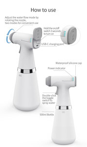 Botol Semprot <span class=keywords><strong>Atomizer</strong></span> Kabut Halus Otomatis 500ML Bertenaga Baterai, Plastik, Portabel, dan Genggam untuk Tanaman Kebun Dalam Ruangan & Pembersihan - Product Image 3