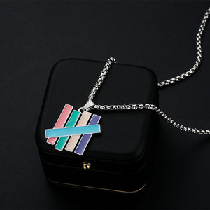 Collar con Colgante de Metal de Aleación de Zinc de Moda Hiphop Rock para Aniversario, para <span class=keywords><strong>Alan</strong></span> Walker Nightclub - Product Image 2