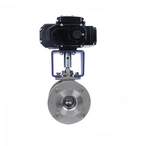 Válvula de bola motorizada tipo V (dn25~dn250 Pn16~pn64) para alta temperatura, de cierre de aceite, 1k, sin contacto, compatible con OEM - Product Image 2