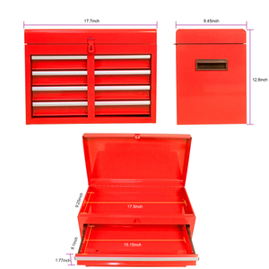 Chariot de rangement d'outils robuste PJT OEM/OBM avec 10 tiroirs, serrure à clé, glissières à roulement à billes antivol, pour réparation automobile - Product Image 3
