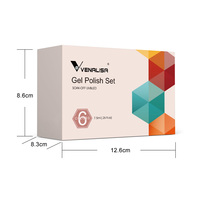 Kit Vernis à Ongles Gel Venalisa 6 Pièces/Lot UV/LED Soak Off, Kit de Vernis à Ongles Pour Salon et Débutant, 7.5ml, Prix Usine, Gel UV en Gros