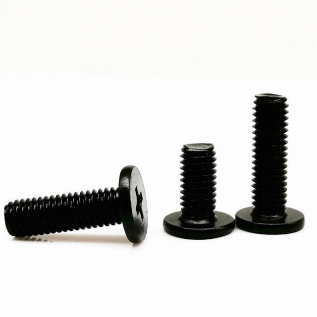 CM Black Stainless Steel Cross Phillips Ultra Thin Flat Head Machine Thread Miniature Laptop Computer Screws