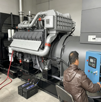 Groupe électrogène diesel silencieux refroidi par eau de 2400 kW, usage intensif, pour alimentation de secours industrielle