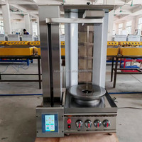 Robot à doner automatique à gaz, machine à shawarma et kebab à découpe automatique
