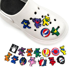 Chaussures à boucle personnalisées avec dessin animé Grateful Dead, très vendues, en PVC souple, 2,5-3,5 cm, cadeau de fête pour garçon - Product Image 4