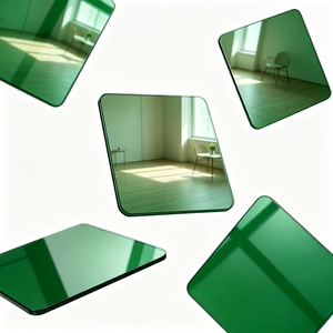 Wholesale 300x300x1.35mm Green Square Acrylic <b>Mirror</b> Sheet for DIY <b>Craft</b> Interior Decoration Projects - Product Image 1