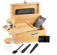 Boîte de rangement en bambou de grande taille de qualité supérieure avec serrure, organisateur décoratif en bois avec compartiment amovible pour cadeau