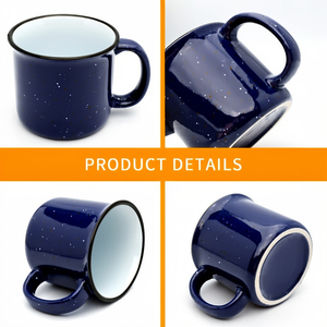 Alta Qualità 13 Once Tazza da Campeggio in Ceramica Maculata con Logo Personalizzato - Product Image 3