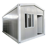 Casa Contenedor Prefabricada con Techo Inclinado, Certificada por la CE, Modular, Desmontable, de Acero Ligero, para Oficina, Hotel, Camping y Exteriores
