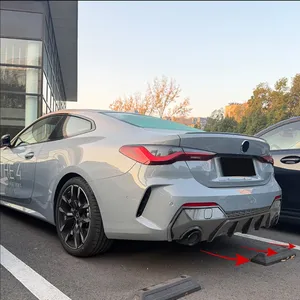 สำหรับรถยนต์ BMW ซีรีส์ 4 รุ่น G22 G23 คูเป้ ปี 2020+ M Sport ชุดแต่งกันชนหลัง ดิฟฟิวเซอร์ สปลิตเตอร์ แผ่นป้องกันใต้กันชน ชุดแต่งตัวถังรถยนต์ - Product Image 5