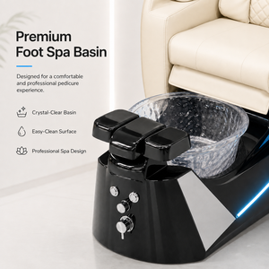 Fauteuil de pédicure professionnel avec spa pour les pieds, fauteuil de massage avec pompe à jets d'hydrothérapie, siège inclinable pour salon de manucure, équipement de spa beauté - Product Image 6