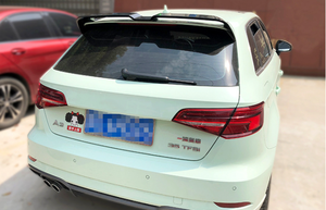 Spoiler Posteriore per Audi <span class=keywords><strong>A3</strong></span> 8v <span class=keywords><strong>Hatchback</strong></span> 2014-2019, Upgrade Nero Lucido, Spoiler Audi <span class=keywords><strong>A3</strong></span> - Product Image 4