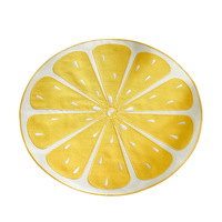 Nouveau set de table haut de gamme en lin, motif citron, style pastoral, design brodé, double couche, options bicolores