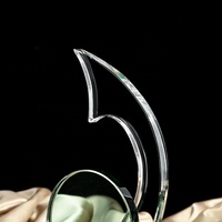 Nouveau design de trophée MVP, logo personnalisé, trophée en verre transparent, trophée en cristal pas cher, prix d'usine