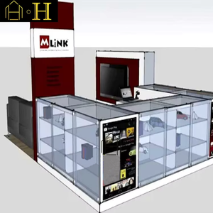 आधुनिक डिजाइन शॉपिंग मॉल मोबाइल एक्सेसरीज प्रदर्शित 3 डी सेल फोन कियोस्क डिजाइन - Product Image 6