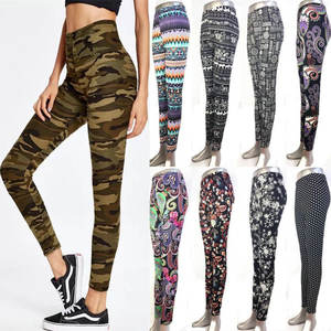 Vente en gros 1.32 Dollar YFK001 Leggings en <span class=keywords><strong>latex</strong></span> pour femmes New Fresh Mix Colors & Prints Collants avec taille moyenne Caractéristique respirante - Product Image 1