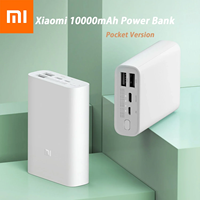 10000mAh Pocket Edition 3 sorties 2 pouces Original PowerBank Chargeur rapide Batterie externe portable Batterie externe