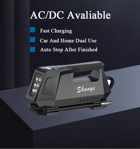 Bomba de neumáticos de coche de 12V CC y compresor de aire portátil de 110V CA-inflador multiusos para colchones de aire, luz de emergencia LED incluida - Product Image 2