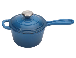 Pentola Piccola Multiuso in Ghisa Smaltata <span class=keywords><strong>Blu</strong></span>, Casseruola in Ghisa Resistente - Product Image 2
