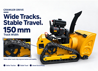 Mesin Penyapu Salju Berkualitas Tinggi 800mm dengan Roda Rantai, Penggerak Crawler, untuk Pembersihan Musim Dingin, Komersial, dan Kontrol Jarak Jauh